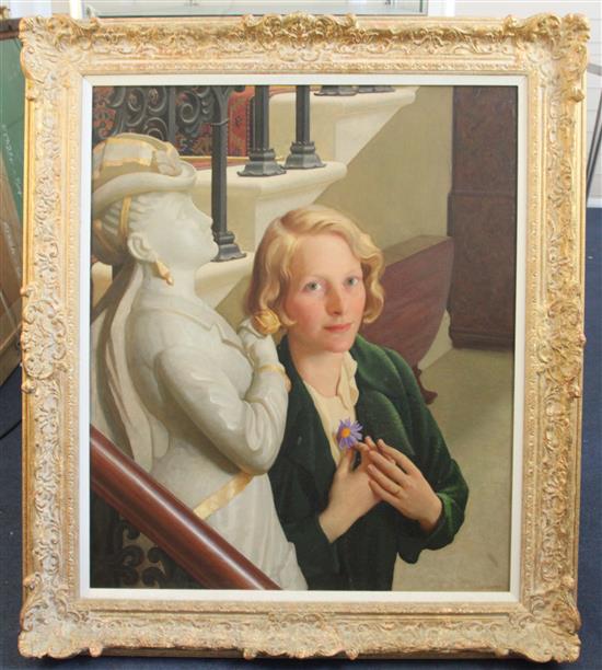 § John Bulloch Souter (1890-1971) Portrait of the Countess of Cranbrook 30.5 x 25.5in.